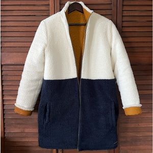 Mason reversible jacket coat, carved designs